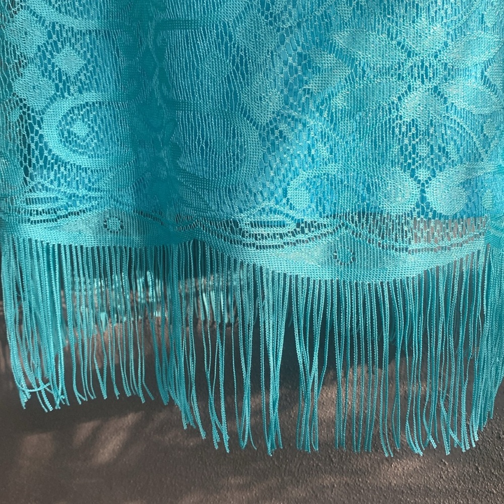 VIP Turquoise Lace Midi Dress - Picture 8 of 15